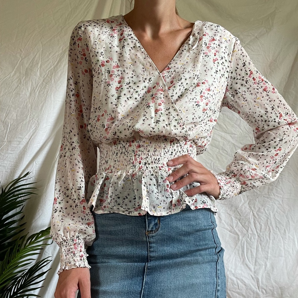 Flower Ruffled Top